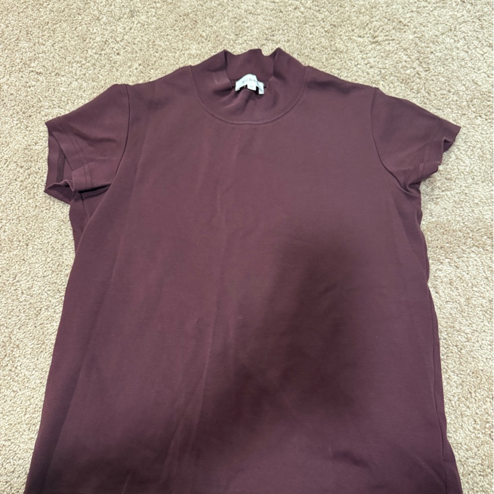 Bohme Maroon Short Sleeve Tee cropped